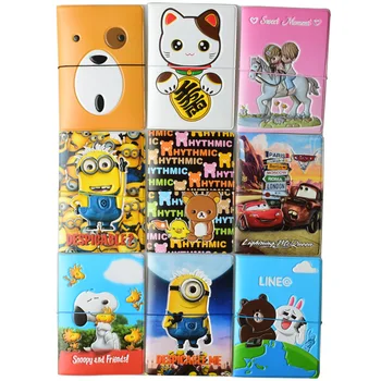 

DIKEDAKU Cute Animal Passport Holder Girls Pvc Cartoon Covers for Passport Credit Card Ticket Case Kawaii Travel Passport Wallet