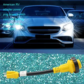 

Power Conversion Plug 15A to 50A 125V Female For RV Yacht Total High Strength Material Conversion Plug