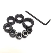 High Quality 7Pcs Carbon Steel Drill Chuck Depth Stop Collars with Hex Wrench For Bits Consistent Drilling Fixing the Drill Bit