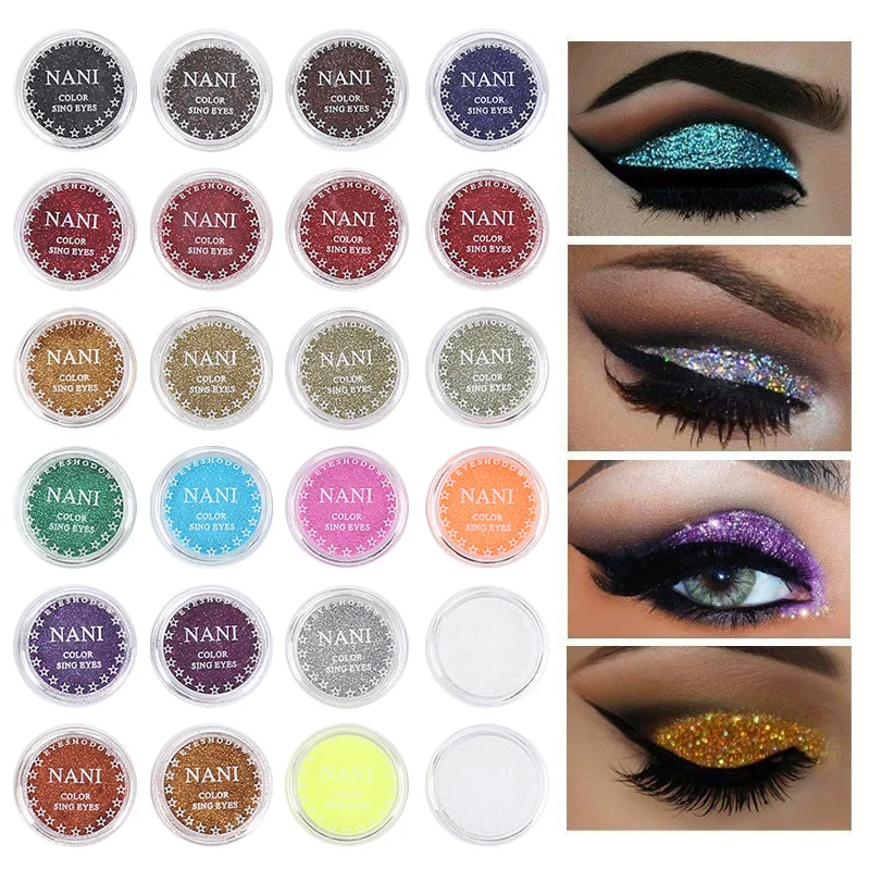 

ELECOOL 1 pc eye glitter make up Shadow Powder Monochrome Eye Powder Baby Bride Shine Pearl Powder 20 Colors Cosmetics TSLM1