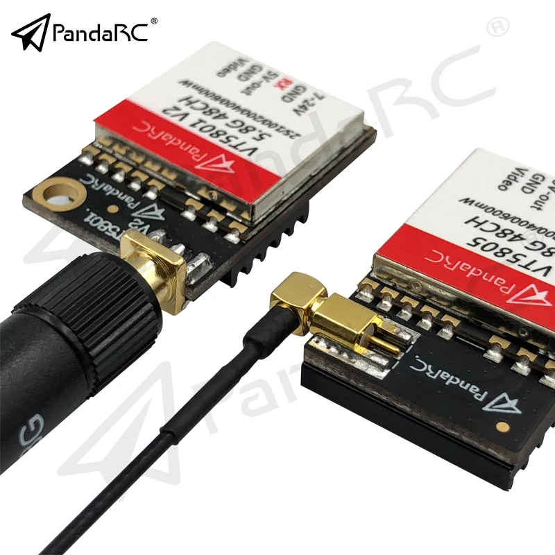 Видеопередатчик PandaRC VT5801 v2 VT5805 FPV 5 8G 48CH 25/100/200/400/600 МВт переключаемый OSD