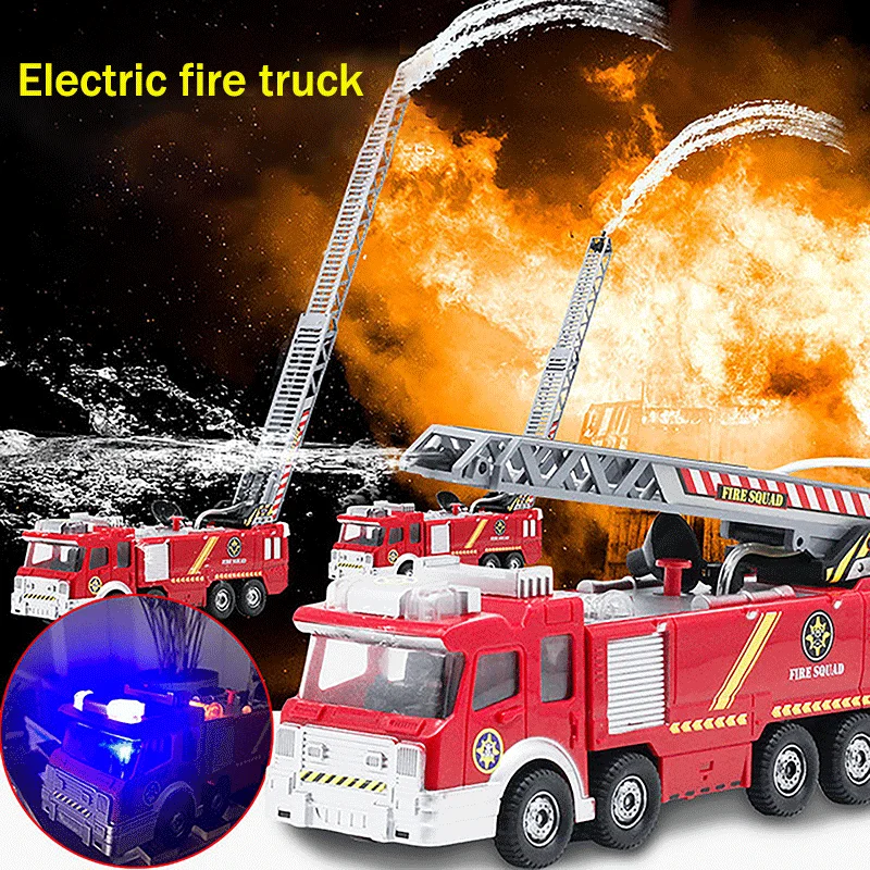 

New Car Toys For Boys Plastic Interactive Car Toys For Children Fire Truck Diecast Model Car Toy Rescue Vehicle Birthday Gift