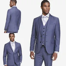 2016 New Custom Made Handmade 3 Piece Slim Fits Suits Tuxedo Wedding Suits Groom Suits Formal Party Suits