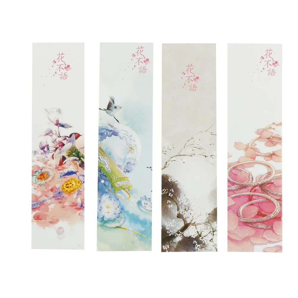 30 Pcs Creative Flower Series Bookmark Postcard Greeting Card Party Gift Cards
