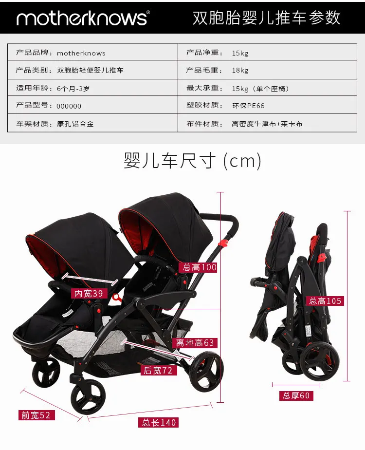 Роскошная детская коляска для близнецов с алюминиевой рамой коляска для Близнецов с высоким пейзажем многофункциональная детская коляска с двумя машинками