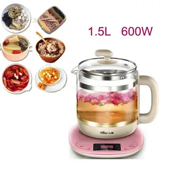

1.5L Split Type Health Preserving Pot Thick Glass Electric Kettle Microcomputer Control Anti-dry Protection 10h Timing