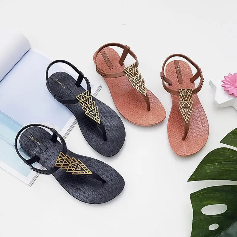 

Flat Brand Beach Sandals Women's Slippers Bohemian Ladies Sandals Woman Flip Flops Summer Shoes Woman sandales femme
