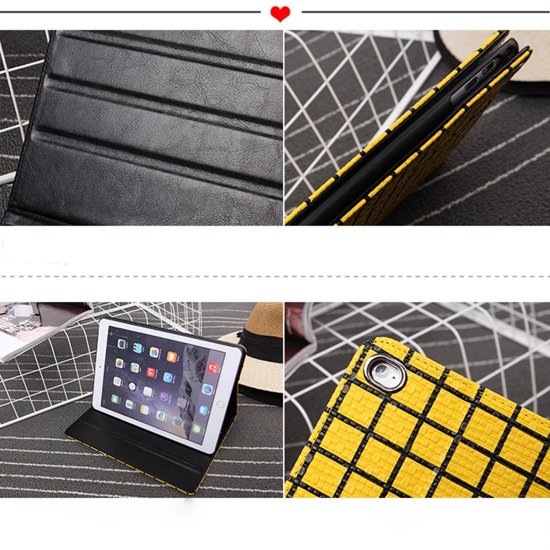 For Ipad 2018 Case Flip Holder Lattice Cover Auto Sleep Wake Up Screen Protector Protective For IPad Tablet Gadget A1893 A1954 For Ipad 2018 Case Flip Holder Lattice Cover Auto Sleep Wake Up Screen Protector Protective For IPad Tablet Gadget A1893 A1954