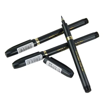 

3 pcs/lot Soft Brush Calligraphy neutral Pen Multifunction Pen Office Supplies Black (Size S M L)