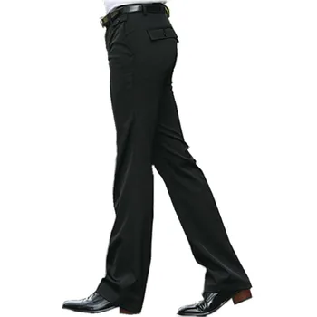 

2019 New Men's Flared Trousers Formal Bell Bottom Dance suit pants Size 28-35 Black
