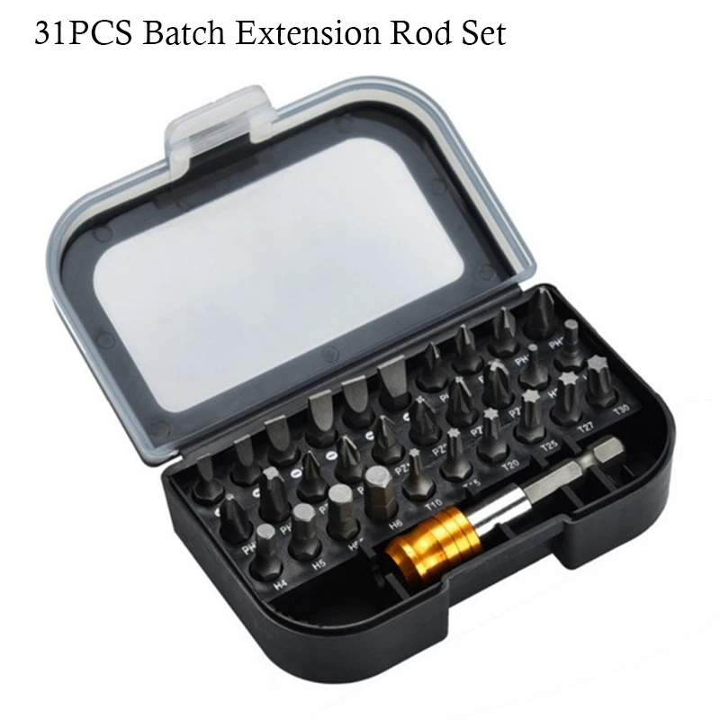 

31Pcs/Set Multifunction Screwdriver Bit Set Security Professional Magnetically Screwdriver Bit Kit with Durable Storage Case