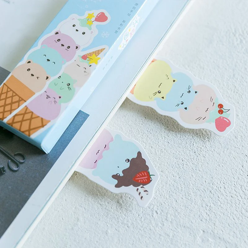 30 шт Симпатичные фруктовый лед бумажное мороженное закладки для книги Kawaii