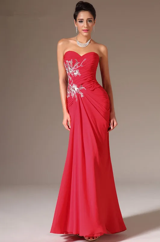Free-Shipping-New-Red-Strapless-Sweetheart-Lace-Appliques-Prom-Gown-Dresses (2)