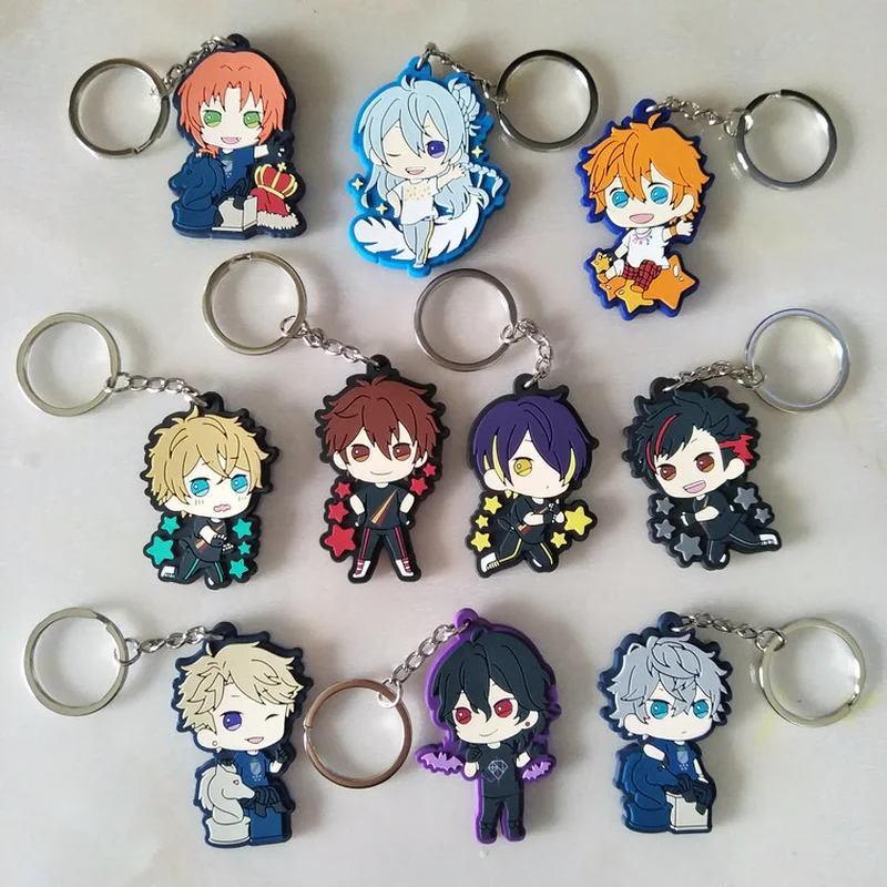 

Game Ensemble Stars key chain PVC keychain Ensemble Stars Hakaze Kaoru cute fun cartoon pendant keyring jewelry gift llaveros
