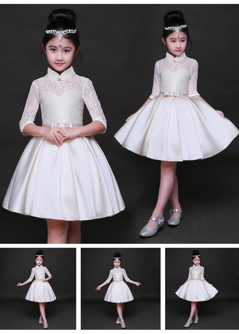 Baby Girl Kid Evening Party Dresses For Girl Wedding Princess Clothing 2017 New Solid Color Bow Moderator Dress Children Clothes HTB1eZy3SFXXXXXqXXXXq6xXFXXXp - Baby Girl Kid Evening Party Dresses For Girl Wedding Princess Clothing 2017 New Solid Color Bow Moderator Dress Children Clothes