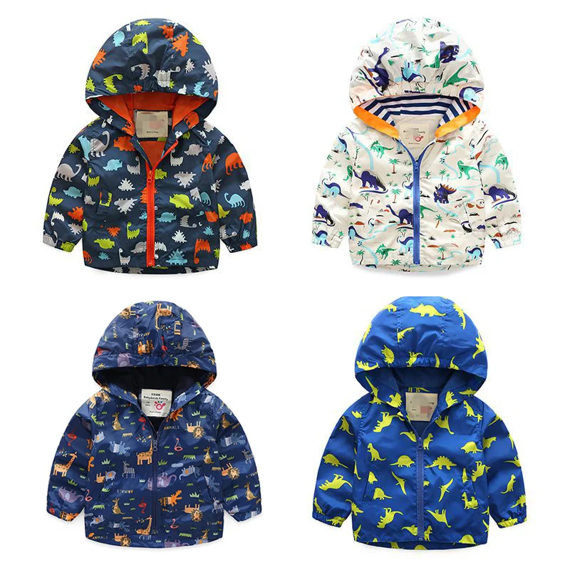

2018 Spring Autumn 2-10 Years Children Sports Long Sleeve Baby Tops Outwear Full Print Cartoon Kids Boys Outdoor Hooded Jacket