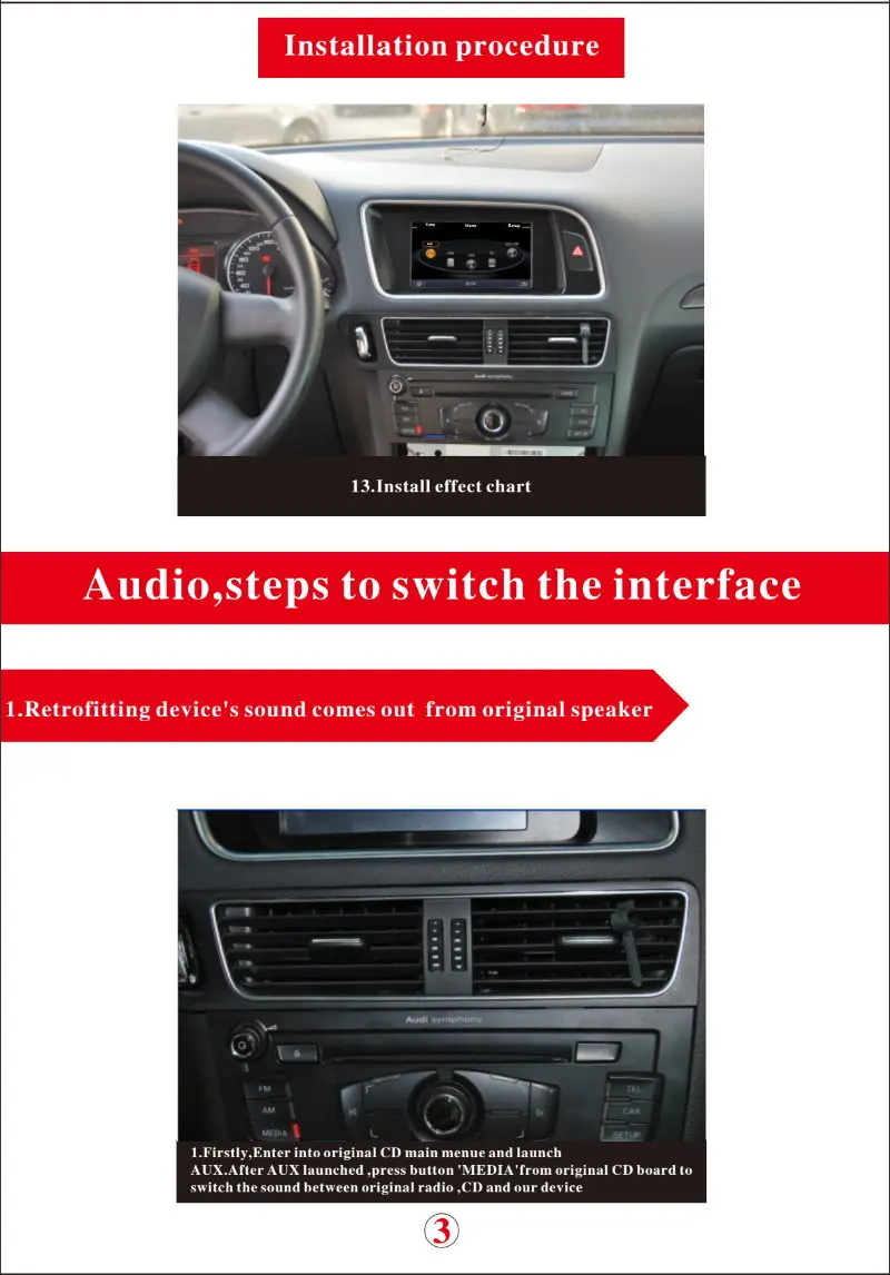 Flash Deal Liislee For Audi A4 / Q5 2009~2016 - Car Stereo Radio CD DVD Player GPS Nav Navi Navigation HD Screen System Original With Aux 9