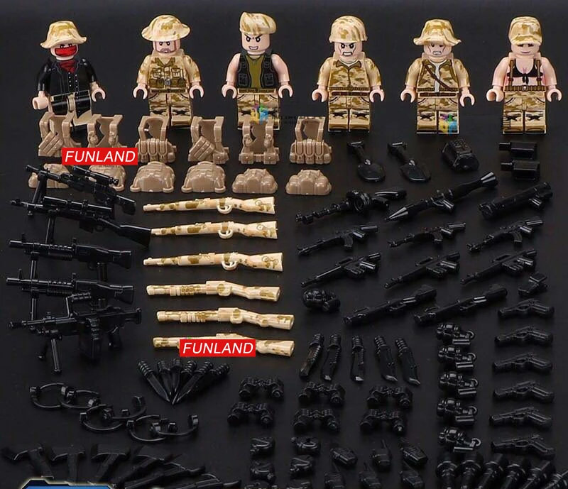 

Hot modern military Glorious Mission figures brickmania building block army forces minifigs weapons bricks toys for boys gifts