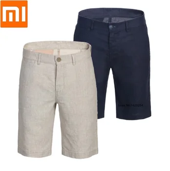 

Xiaomi high quality linen breathable casual men shorts Natural linen Soft comfortable Slim Skin-friendly Man summer Short pants