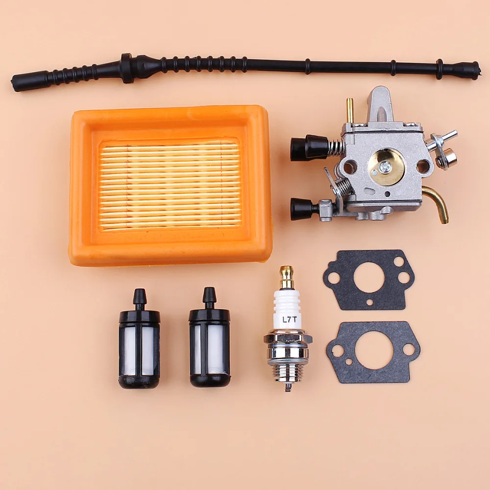 Carburetor Air Filter Fuel Line Gasket Kit Fit STIHL FS350 FS300 FS250 FS120 FS200 R FS020 FS202 Trimmer Brushcutter Parts