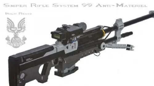 Halo SRS99D снайперская 3D бумажная модель