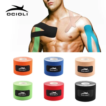 

Kinesiolog Tape Athletic Sports Taping Strapping Kinesiology Tape Basketball Football Knee Muscle SportsProtector Muscle Bandage