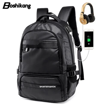 

Boshikang Men's Backpack Waterproof Cloth Backpack For Teenagers Casual Men Backpacks Large Capacity Laptop Backpack