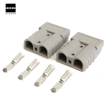 

New Arrival 2pcs Battery Quick Connector Kit 600V 50A 6AWG Plug Connect Disconnect Winch Trailer 46x34mm Electronics Stocks
