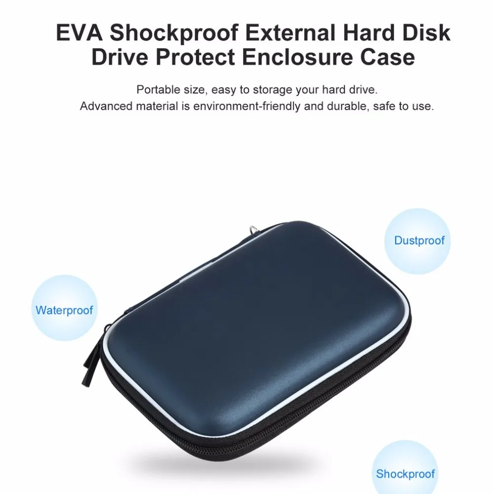 

Portable 2.5" External Storage USB Hard Drive Disk HDD Carry Case Storage Bag for Small Accessories
