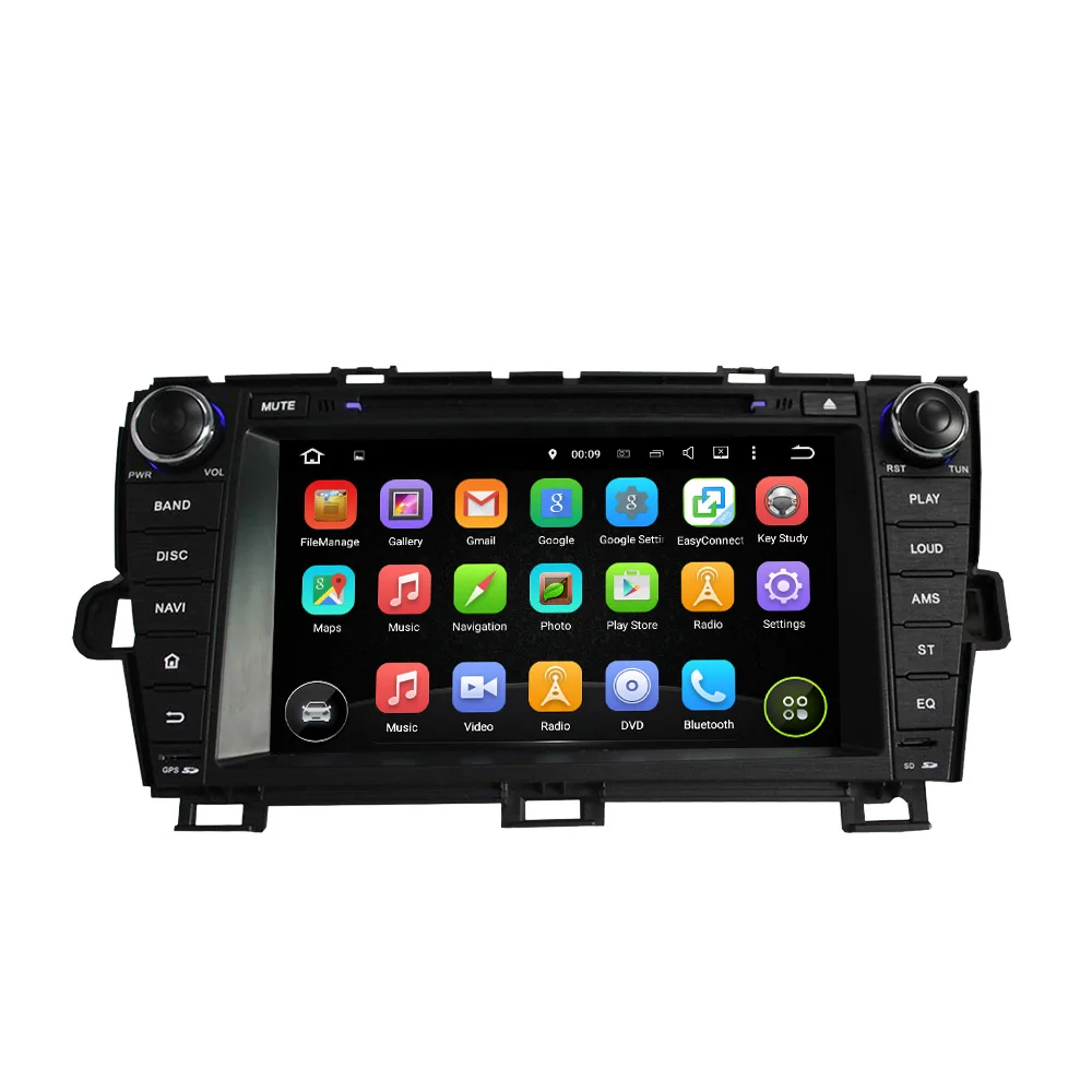 الثماني النواة 4 جيجابايت ذاكرة الروبوت 8.0 car dvd gps للملاحة الوسائط المتعددة لاعب راديو ستيريو سيارة لتويوتا بريوس 2009-2014 اليسار wifi