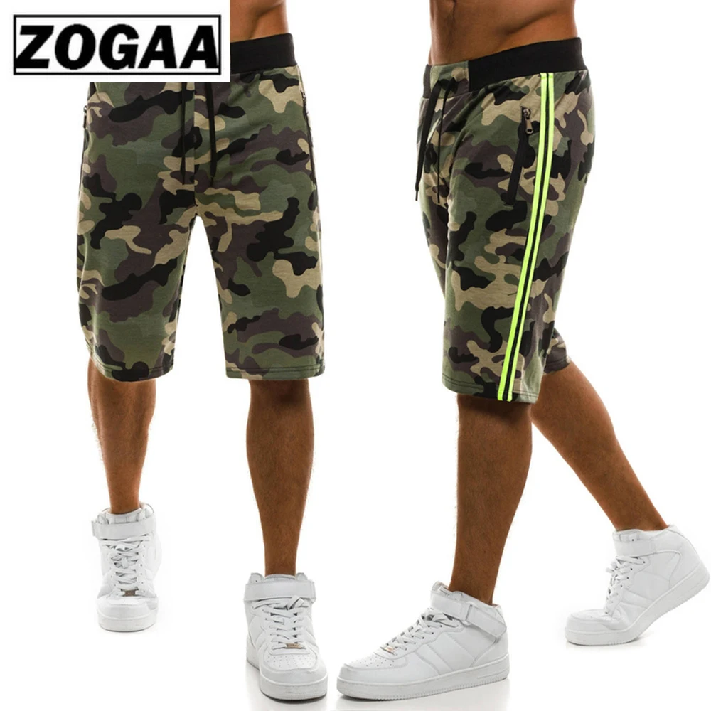 ZOGAA летние новые модные мужские шорты, военный камуфляж брюки мужские шорты кэжуал слитный купальник пляжные брюки