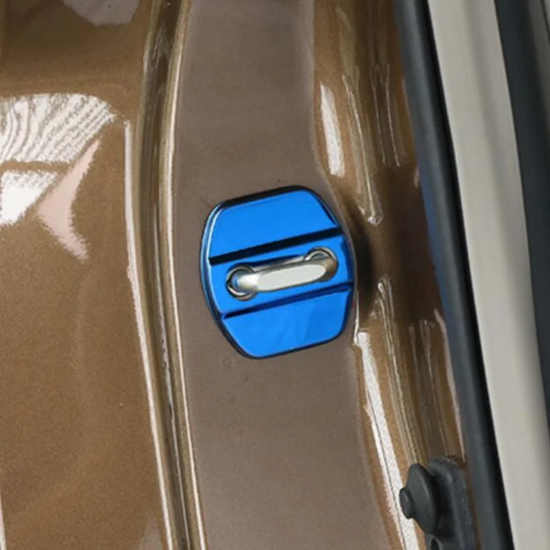 Tonlinker межкомнатный дверной замок Защитная крышка наклейка для Nissan Murano-19 автомобильный Стайлинг 4 шт. ABS/наклейка из нержавеющей стали s