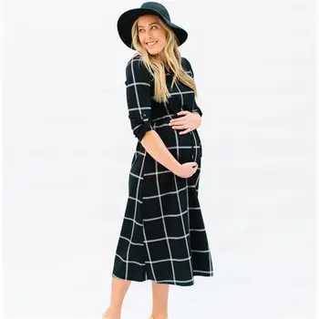 

Women Pregnant Sexy Photography Props Casual Nursing Boho Chic Tie Dress Brand New maternity dresses Fashion August 13