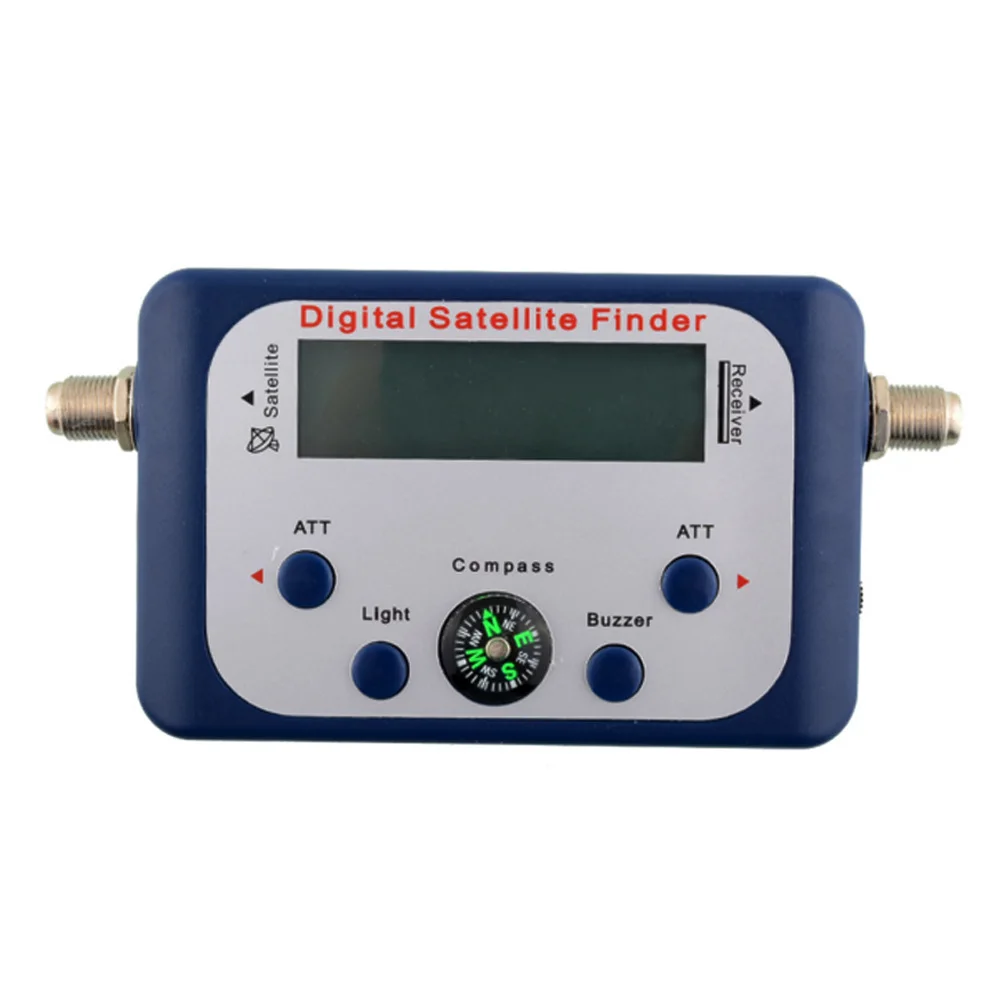 2018 Digital Satellite Finder Meter Satlink Receptor TV Signal Receiver Sat Decoder DVB-T2 Satfinder Compass LCD FTA Dish v10 finder max satellite finder signal meter built in 4000mah battery compatible for dvb s s2 s2x tv receiver sat detector