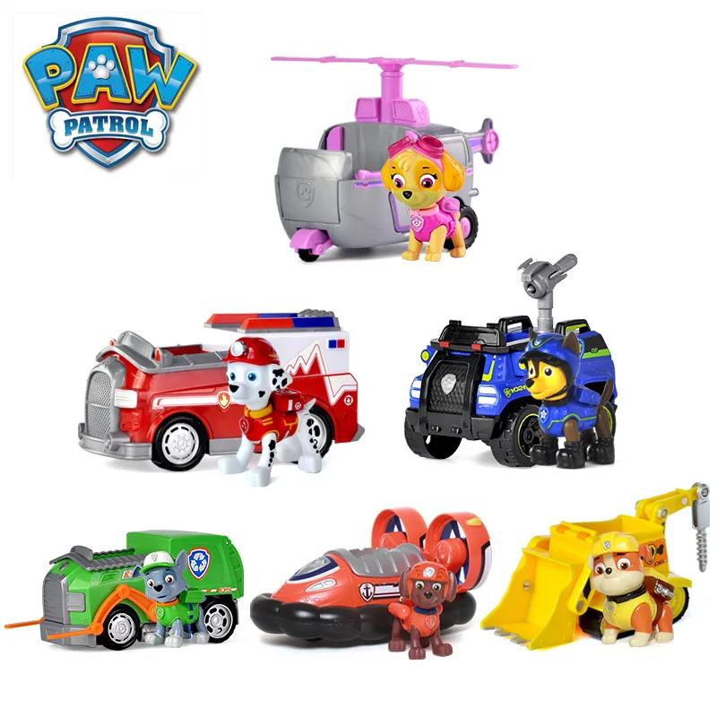 

Cars Paw Patrol Dog Genuine Puppy Patrol Cars Patrulla Canina Toy cosplay Action Figure Model Toy Marshall Ryder Chase Kid Gift