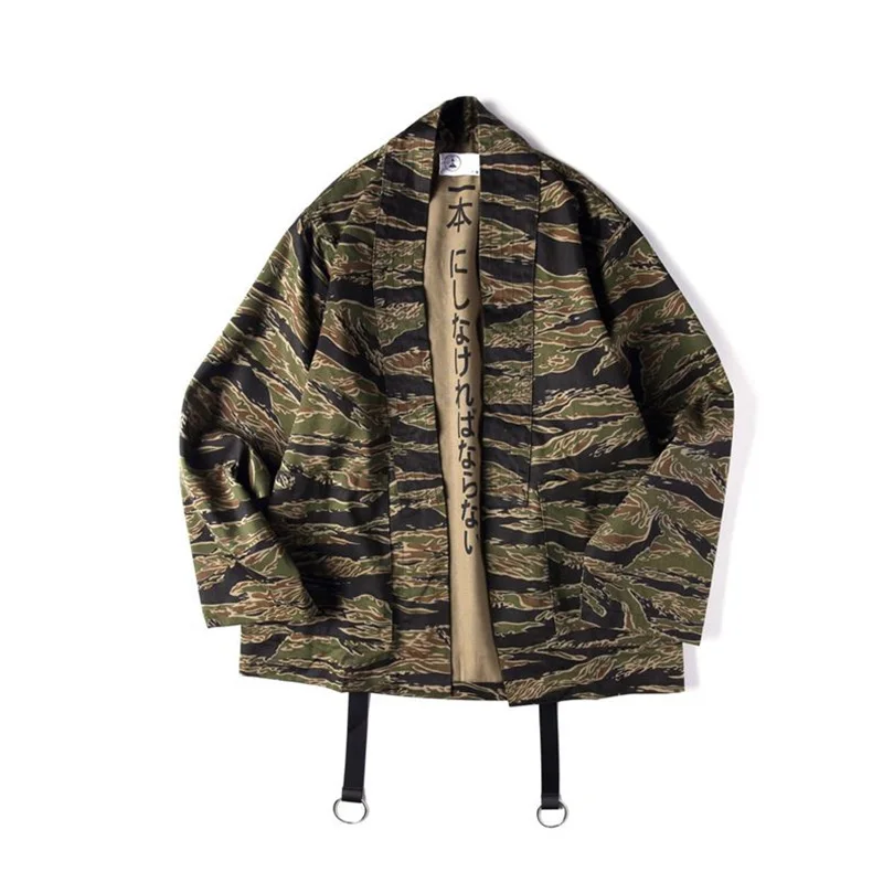 

Mens Camo Jacket Japanese Style Clothes Streetwear Casual Camouflage Kimonos Jacket Harajuku Cardigan Outwear Autumn US Size