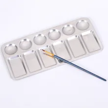 Отверстия алюминиевая пластина художественные принадлежности длинная палитра акварельный пропиленовый пигмент инструменты для рисования