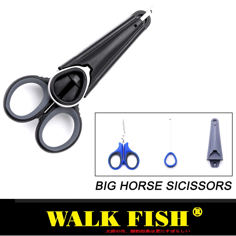 

Walk Fish 1Pcs Multi Function Portable Fishing scissors Fishing Line Cutter Hook Remover Forceps Tackle