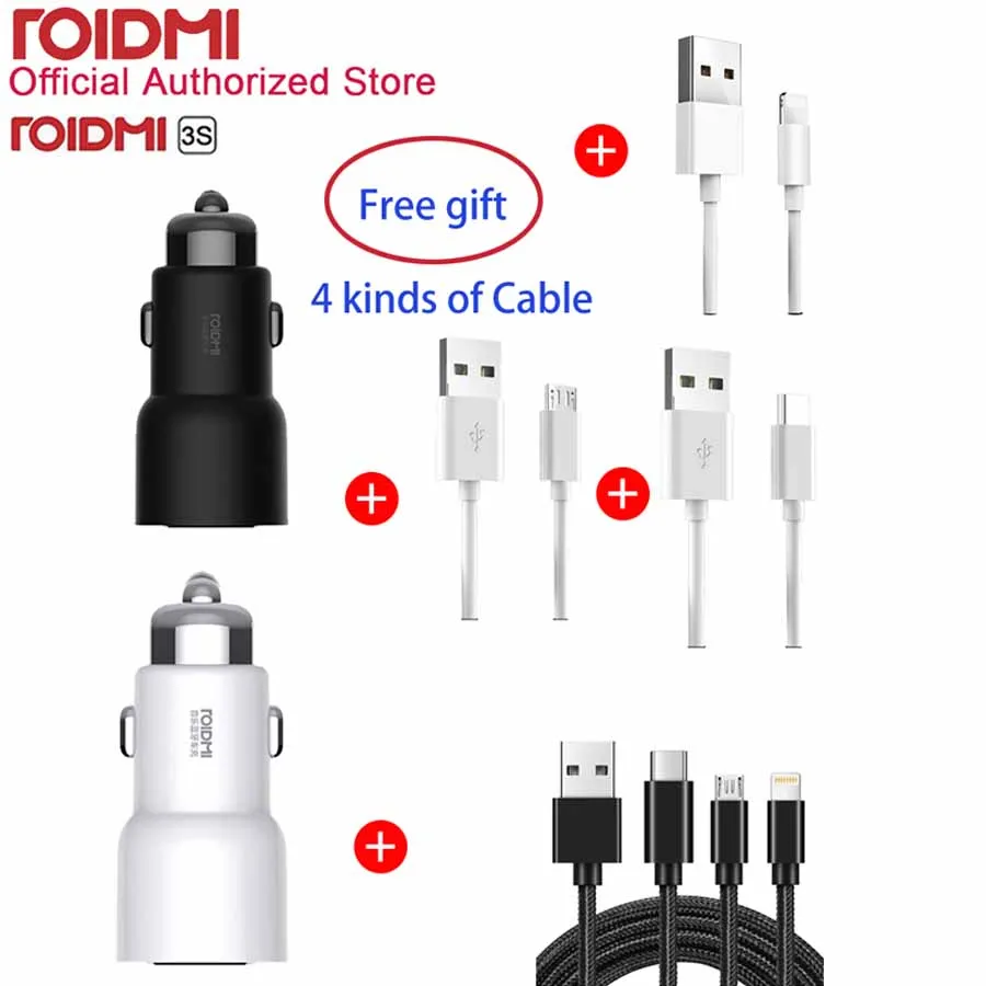 

Xiaomi ROIDMI 3S Bluetooth 5V 3.4A Fast Car Charger Music Player FM Smart APP for iPhone and Android Smart Control MP3 Player