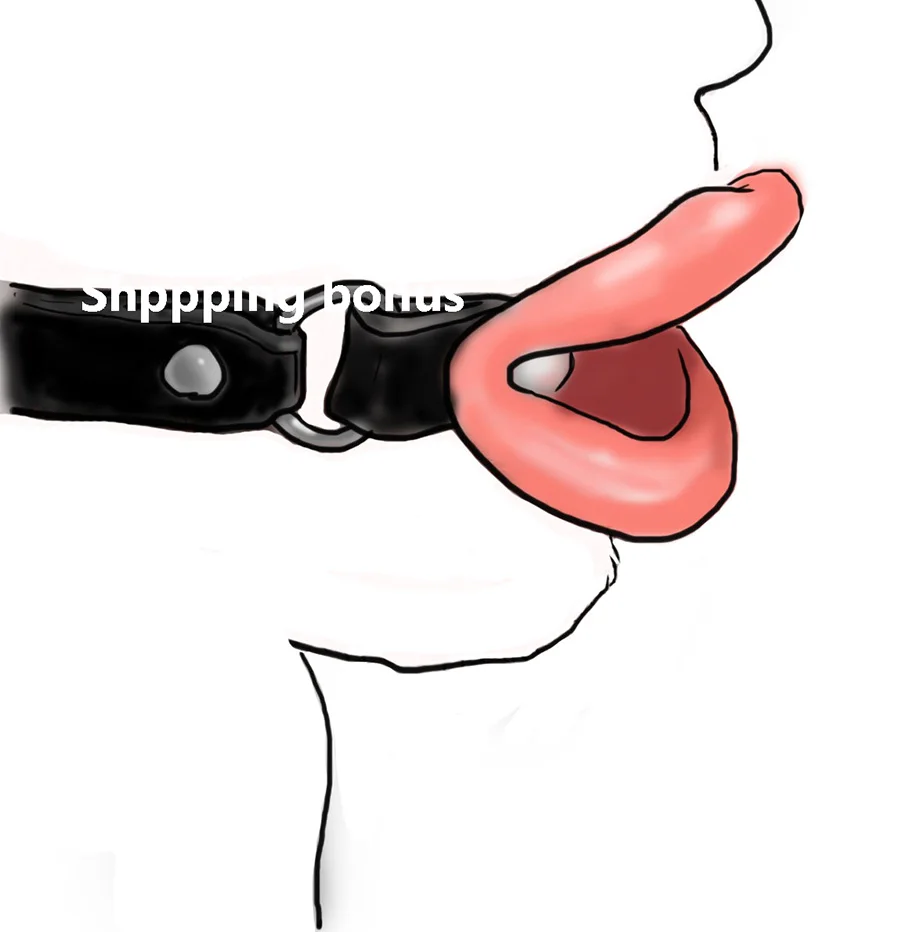 Silicone Sissy Bimbo Open Mouth Gag Lips w// Strap O-Ring Lip Ball Costume