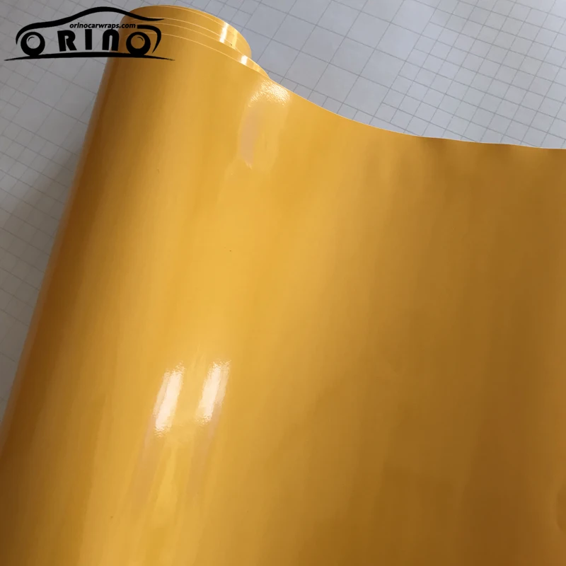 Yellow Glossy Vinyl Film Sticker-5