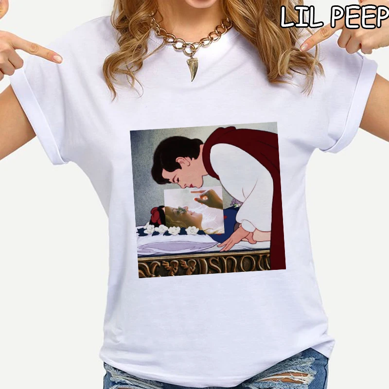 

Summer New Arrival Korean Clothes Casual Spoof Princess Camisas Mujer Funny T Shirts Harajuku Punk Short Sleeves Streetwear