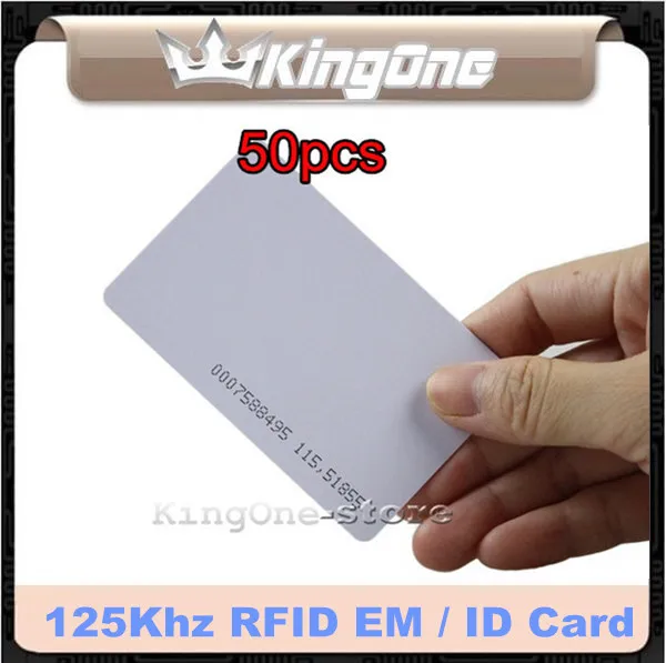 50 шт./лот! 125 кГц Близость EM 4100/4102 RFID дверь контроль доступа тонкая ID карта для системы контроля доступа