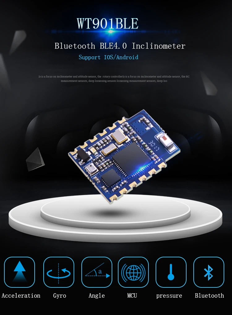 Bluetooth Инклинометр WT901BLE MPU9250 акселерометр+ гироскоп+ магнитометр, низкое потребление Ble4.0, Совместимость с IOS/Android/PC