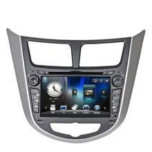 Car DVD Player for Hyundai Verna Accent I25 Solaris Grand Avega 2010 2011 with GPS Bluetooth free Russia Navitel gps map
