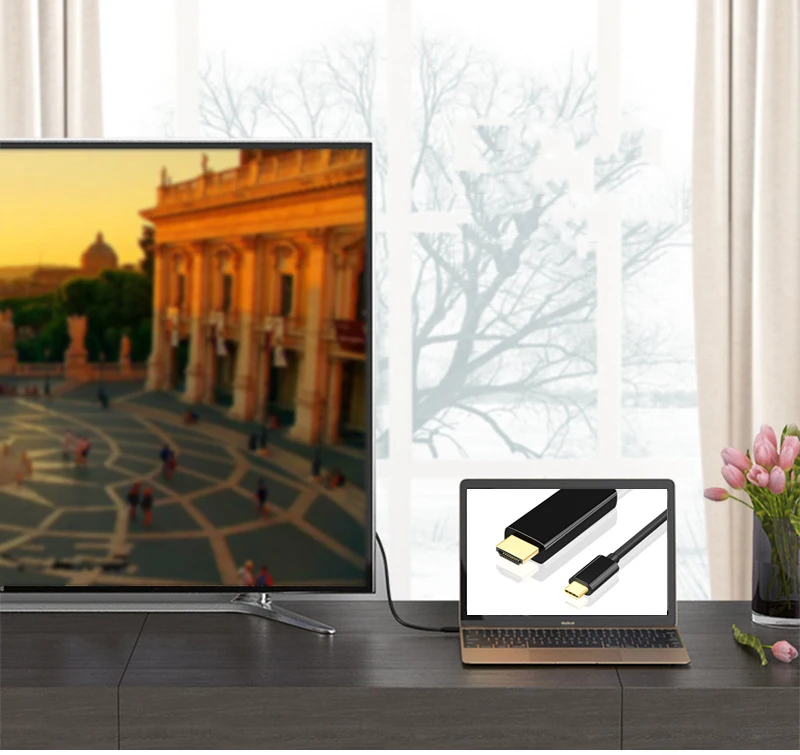 

For HUAWEI Honor V20 Note10 type-c turn HDMI cable Connect TV projector 4k HD line 1080P Type-CTOHDMI HD data cable