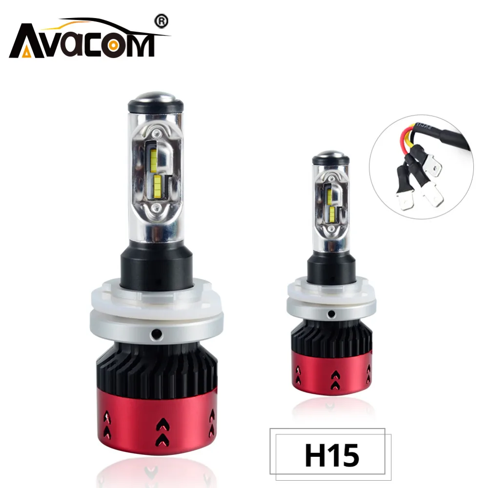 

Avacom H15 LED Mini Top Car Bulb 16000Lm 12V ZES 6500K Hi-low DRL Light Cold White 24V Auto Fog Lamp Headlights For Coche Carro