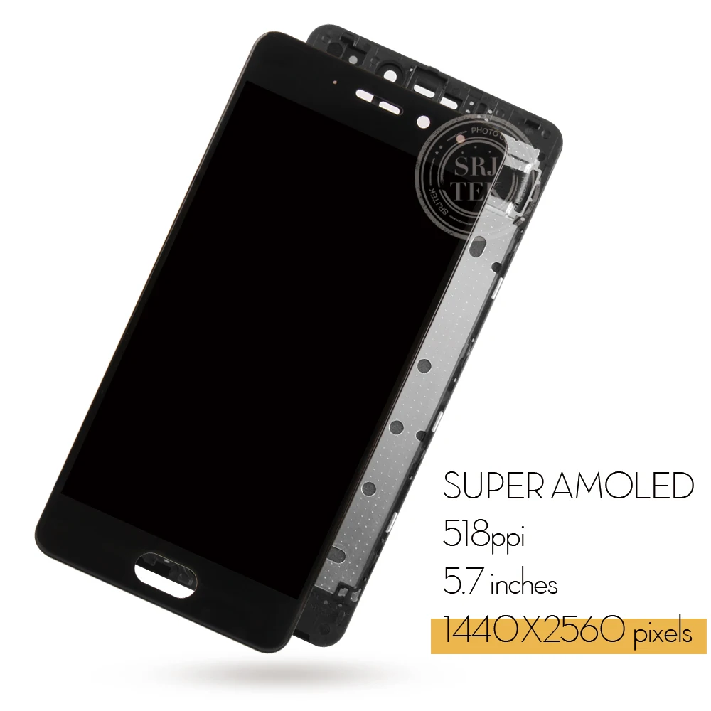ЖК дисплей 5 7 '񟵰x1440 Super AMOLED для MEIZU Pro Plus с сенсорным экраном Pro7 дигитайзер