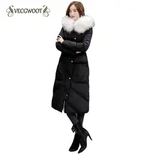 Длинная зимняя куртка с капюшоном и меховым воротником, женская теплая толстая, с хлопковой подкладкой, Женское пальто, зимняя женская куртка, s, новая парка, парки