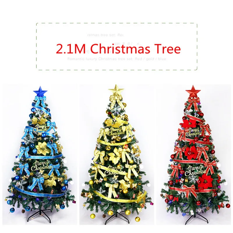 

2.1M Big Size Christmas Tree Large luxury Christmas Tree Set Christmas Decoration Big Christmas Tree With Tree Decor Accessories